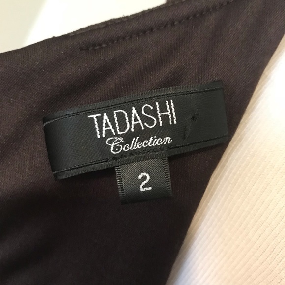 Tadashi Chocolate Brown Tiered Cocktail Dress - Picture 5 of 5